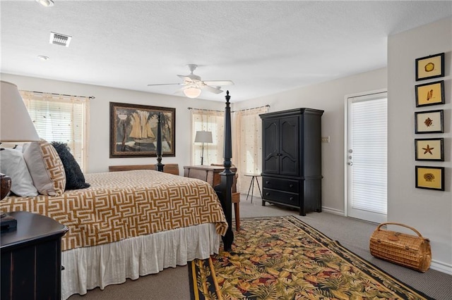 127 Sea Mist Dr, Aransas Pass, TX 78336 - bedroom featuring light colored carpet, baseboards, and a ceiling fan