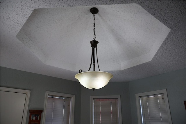 room details featuring a tray ceiling