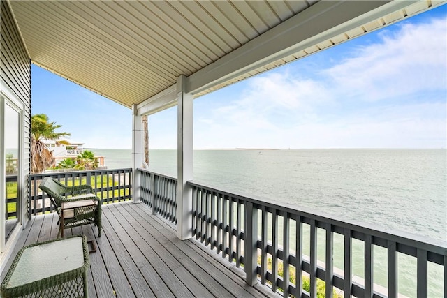110 Bayshore Dr, Ingleside, TX 78362 - wooden deck with a water view