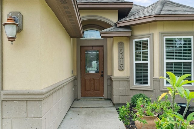 10813 Julianna Dr, Corpus Christi, TX 78410 - entrance to property with a shingled roof and stucco siding