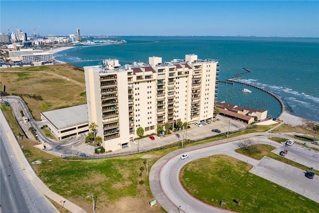 1400 Ocean Dr Unit 1104A, Corpus Christi, TX 78404 - view of urban area featuring a large body of water and apartment complex / building