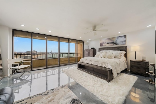 1400 Ocean Dr Unit 1104A, Corpus Christi, TX 78404 - bedroom with recessed lighting and expansive windows