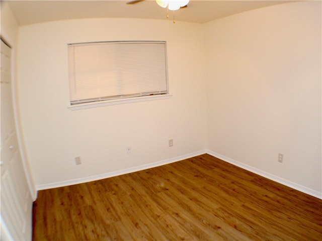 unfurnished bedroom featuring hardwood / wood-style flooring