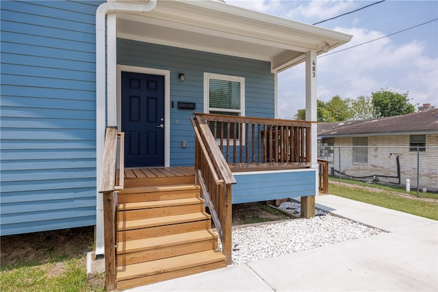 view of doorway to property