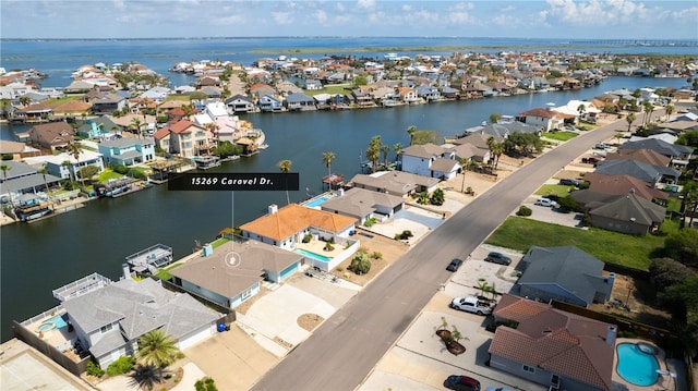 15269 Caravel Dr, Corpus Christi, TX 78418 - aerial view of residential area with a nearby body of water