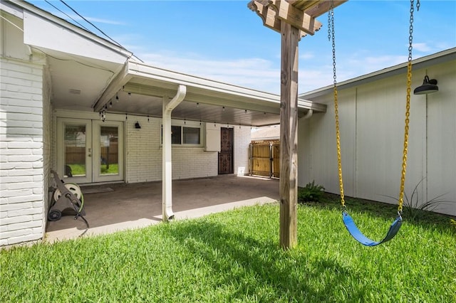 4414 Driftwood Pl, Corpus Christi, TX 78411 - view of patio with french doors and a gate