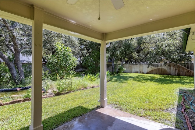 view of yard featuring a patio