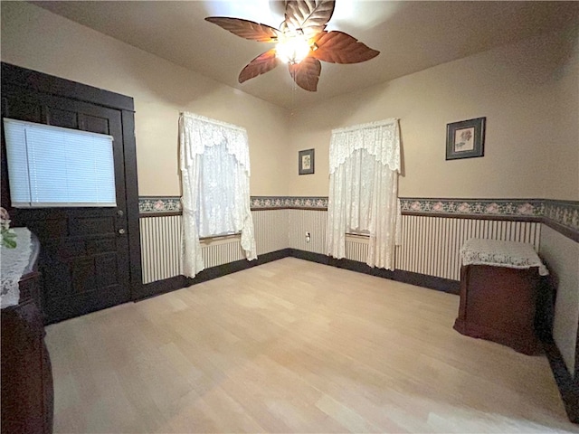 bedroom with light hardwood / wood-style flooring