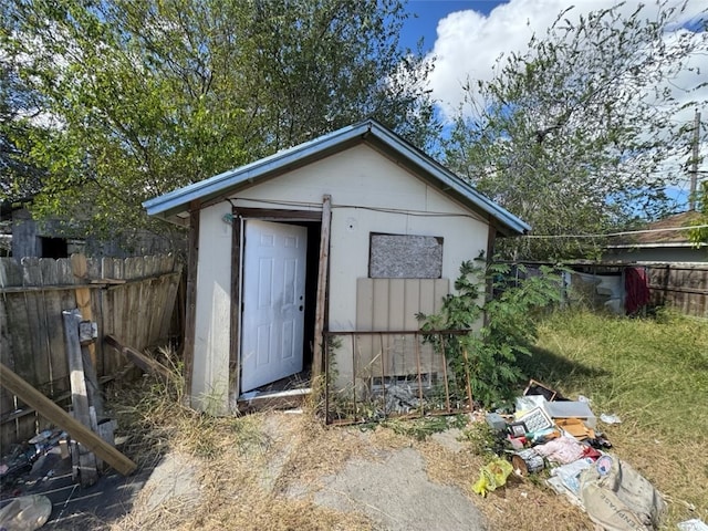 view of outdoor structure