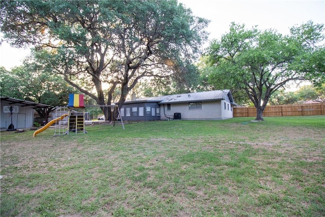 33 Encino Loma, Beeville, TX 78102 - view of yard with a playground
