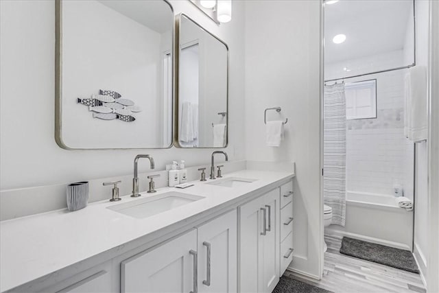 4885 S State Highway 361st St Unit H, Port Aransas, TX 78373 - full bathroom with double vanity and bathtub / shower combination