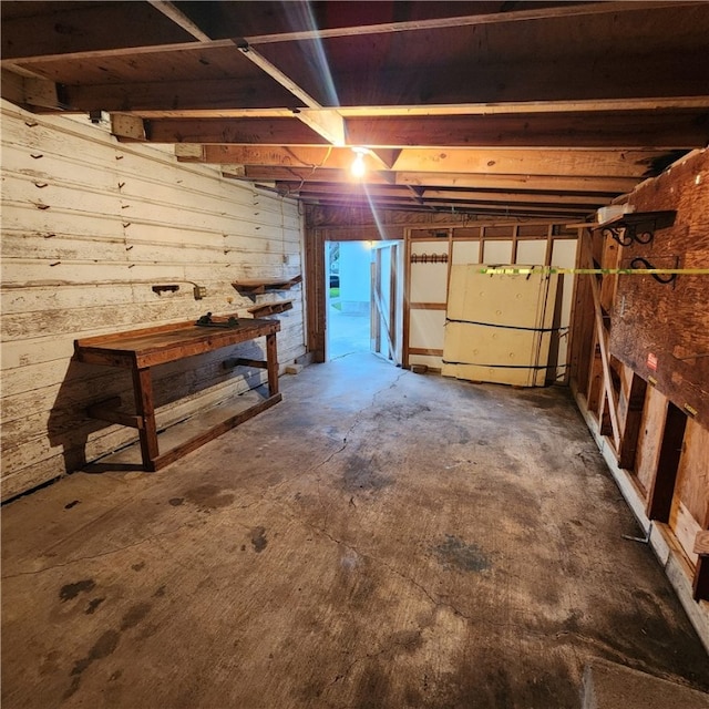 view of basement