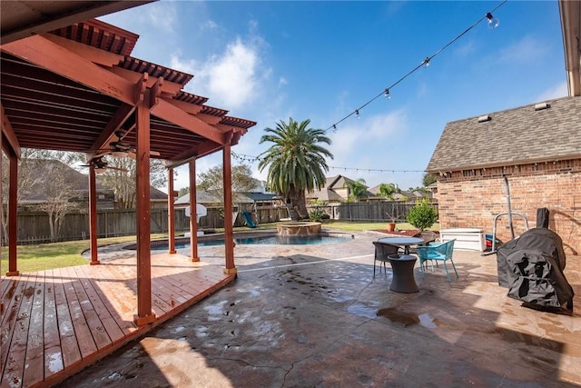 view of patio featuring a pool side deck