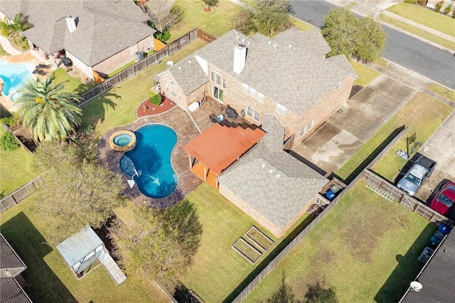 6137 Lemans Dr, Corpus Christi, TX 78414 - bird's eye view of a pool