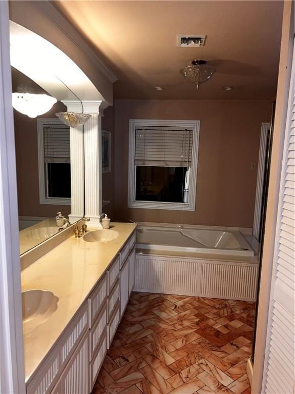 5445 Ocean Dr, Corpus Christi, TX 78412 - full bath with a garden tub and double vanity