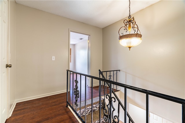 hall featuring dark hardwood / wood-style flooring