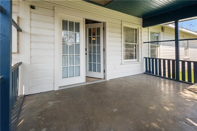 view of patio / terrace with a porch