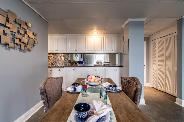 4600 Ocean Dr Unit 505, Corpus Christi, TX 78412 - dining space with a drop ceiling and carpet floors