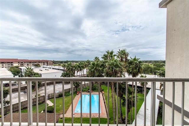 4600 Ocean Dr Unit 505, Corpus Christi, TX 78412 - balcony featuring view of pool
