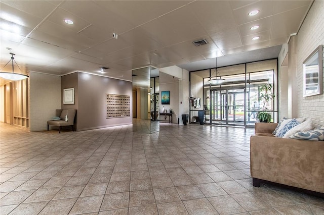 4600 Ocean Dr Unit 505, Corpus Christi, TX 78412 - building lobby featuring brick wall