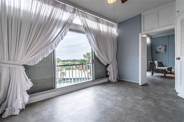 4600 Ocean Dr Unit 505, Corpus Christi, TX 78412 - unfurnished room featuring a ceiling fan and baseboards