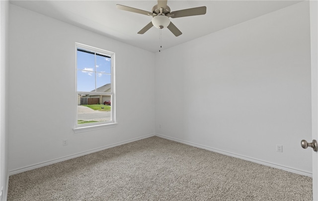 3401 Travis Ct, Corpus Christi, TX 78414 - carpeted spare room featuring baseboards and a ceiling fan