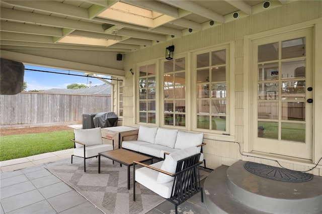 view of patio / terrace featuring an outdoor hangout area