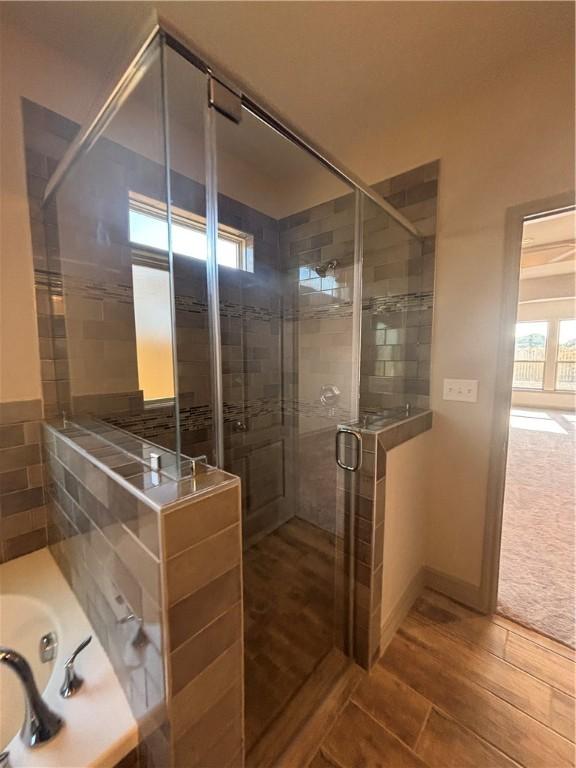 106 Guadalupe Palm Cir, Portland, TX 78374 - bathroom with vanity and wood finished floors