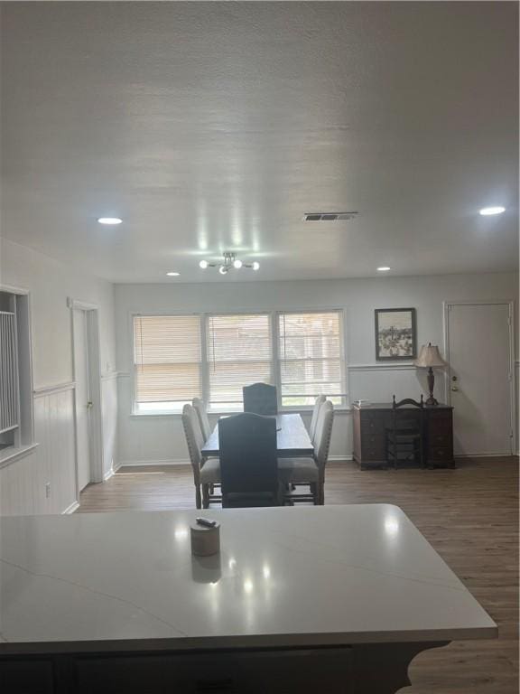 3023 66th St, Lubbock, TX 79413 - dining room with wood finished floors, recessed lighting, and baseboards
