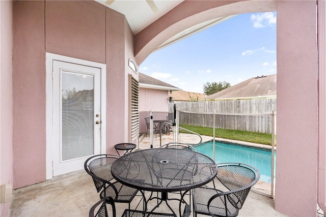 view of pool featuring a patio area