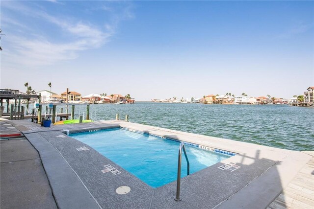 pool featuring a water view