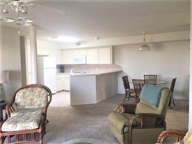 view of carpeted living room