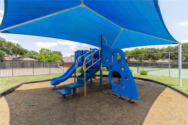 7430 Bourget Dr, Corpus Christi, TX 78413 - community jungle gym featuring a tennis court