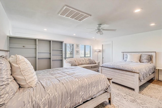 236 Dolphin Ln, Port Aransas, TX 78373 - bedroom with recessed lighting and ceiling fan
