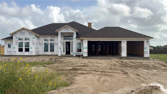 3730 Cabernet Dr, Robstown, TX 78380 - property in mid-construction featuring a chimney and an attached garage