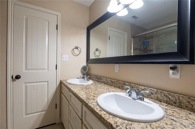 422 Poenisch Dr, Corpus Christi, TX 78412 - bathroom featuring an enclosed shower and double vanity