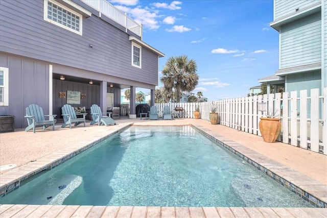 view of pool with a patio