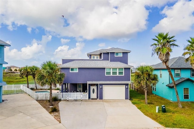 view of front of home featuring a garage