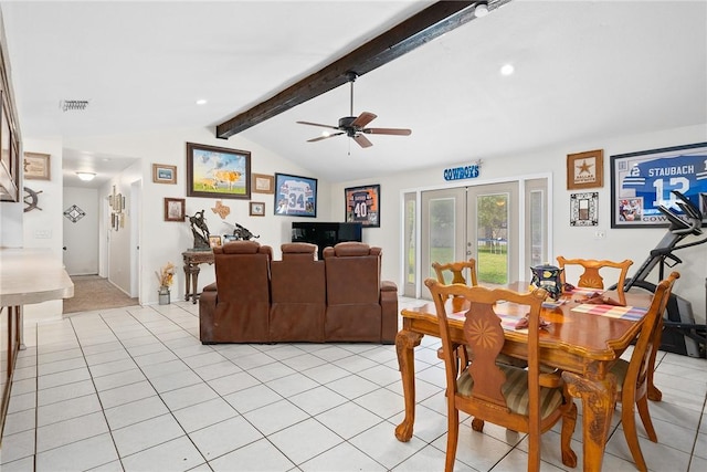 1689 Mooney Ln, Ingleside, TX 78362 - dining room featuring a ceiling fan, light tile patterned floors, and recessed lighting