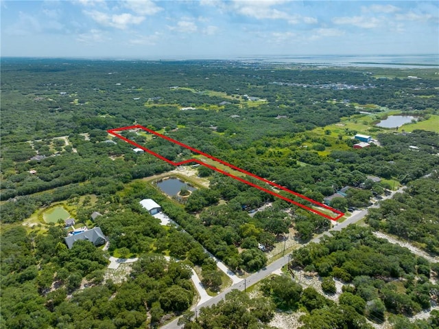 1689 Mooney Ln, Ingleside, TX 78362 - aerial view of property's location with a large body of water and property parcel outlined