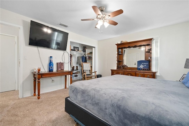1689 Mooney Ln, Ingleside, TX 78362 - bedroom featuring carpet, a closet, and ceiling fan