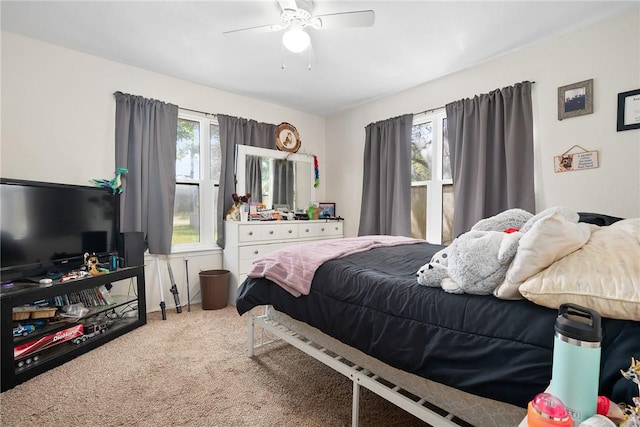 1689 Mooney Ln, Ingleside, TX 78362 - carpeted bedroom with ceiling fan