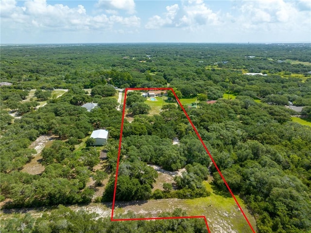 1689 Mooney Ln, Ingleside, TX 78362 - aerial overview of property's location featuring a forest and property parcel outlined