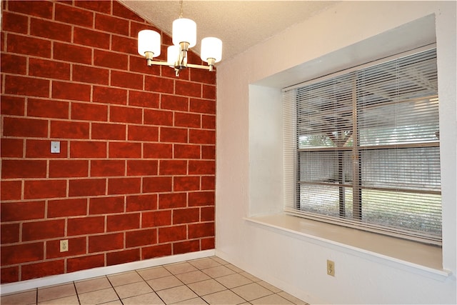 interior space featuring an inviting chandelier