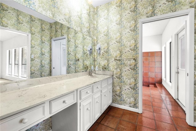 6002 Parkland Dr, Corpus Christi, TX 78413 - bathroom with tile patterned floors and vanity