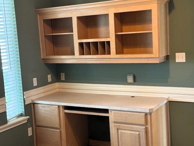 718 Broadway Blvd, Portland, TX 78374 - kitchen with light countertops and light brown cabinets