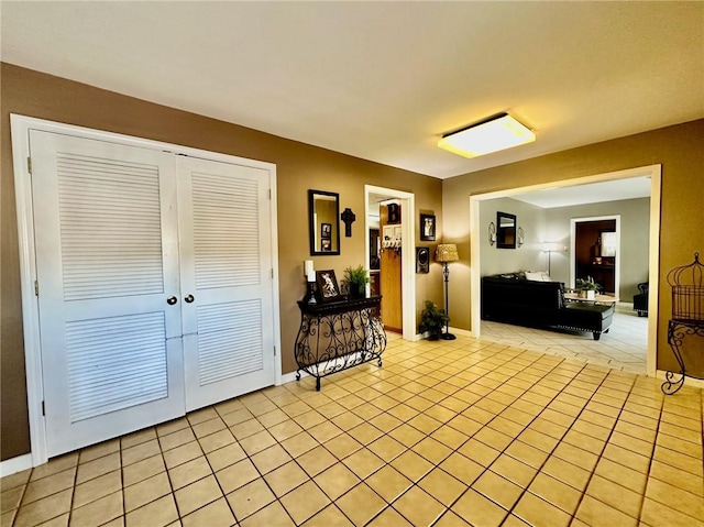 view of tiled entrance foyer