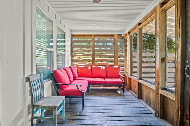 view of sunroom