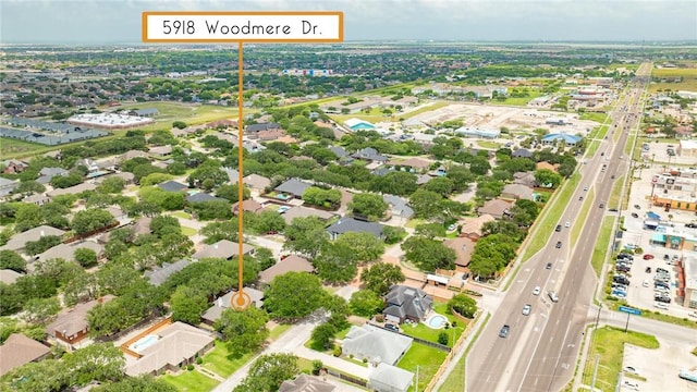 5918 Woodmere Dr, Corpus Christi, TX 78414 - aerial view of residential area with a major roadway