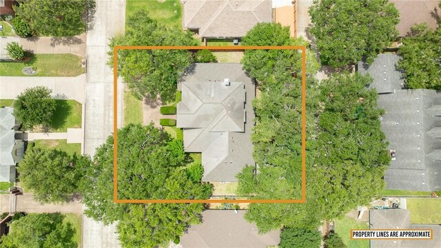 5918 Woodmere Dr, Corpus Christi, TX 78414 - aerial view of property's location with property boundaries highlighted